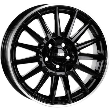 CMS-1264-09 6.0x15" -5x100 ET45 54.1 Diamond Rim Black Gloss Jant (4 Adet)